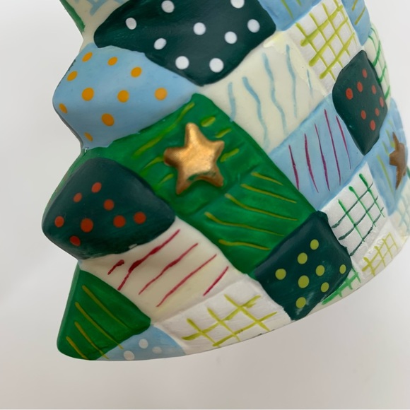 Vintage Scott’s Christmas Tree Hand Painted Ceramic Candle Stick Holderers - Picture 12 of 16